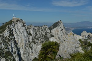 Looking along the Rock of Gibraltar.