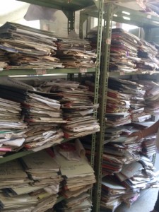 Onco outpatient medical records filing system.