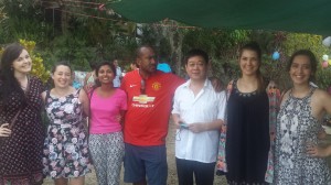 Laura and some of the other medical students with Dr Basil and Dr Li at the Vila Central Hospital Theatre Staff Christmas Party.
